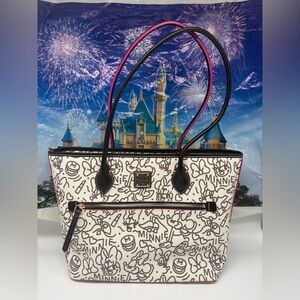 Disney Parks Dooney & Bourke Minnie Mouse Line Art Tote Bag